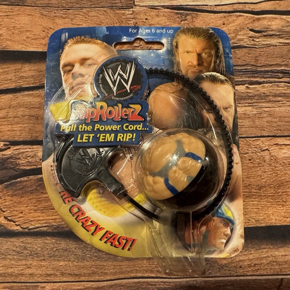 2006 WWE RipRollerZ John Cena Spinning Toy New Sealed Excitement Pull Power Cord